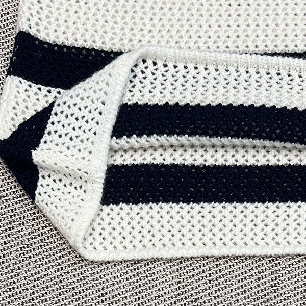 一目惚れ♪ ディオール セーター ノースリーブ ストライプ 刺繍 カジュアル des59959
